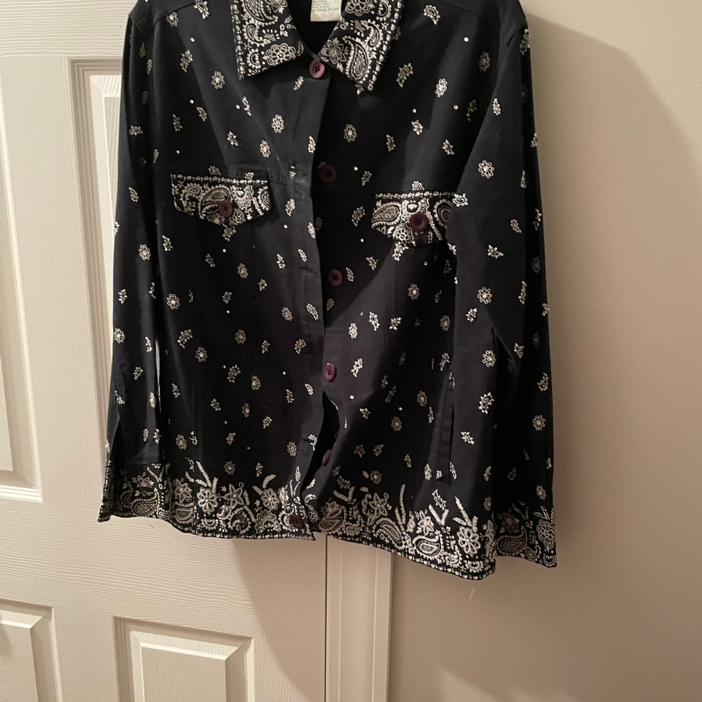 Nwots Quacker Factory Black With Tons Of Bling!M - image 4